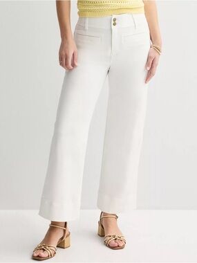 Draper James White Wide Leg Pants